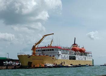 Kapal Sabuk Nusantara 48 Milik Pelni yang Bersandar di Pelabuhan SBP Tanjungpinang, foto: Mael/detak.media