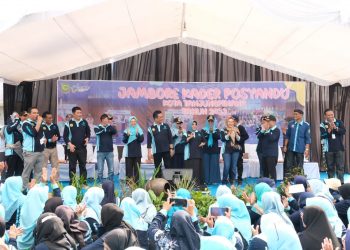 Wali Kota Tanjungpinang, Rahma saat memberikan sambutan pada kegiatan, Jambore Kader Posyandu, foto: pro/detak.media