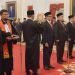 Pelantikan Menkominfo dan lima wamen, di Istana Negara, Jakarat, Senin (17/07/2023). (Foto: Humas Setkab/Rahmat)
