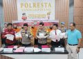 Polresta Tanjungpinang Saat Konferensi Pers Perkara Penyeludupan Narkoba, foto: Mael/detak.media
