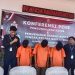 Ketiga tersangka saat konferensi pers di Mapolres Bintan, foto ist