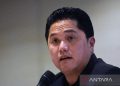 Arsip foto - Ketua Umum PSSI Erick Thohir memberikan keterangan pers mengenai Piala Dunia U-17 di Menara Danareksa, Jakarta, Sabtu (24/6/2023). ANTARA FOTO/Indrianto Eko Suwarso/aww/pri.