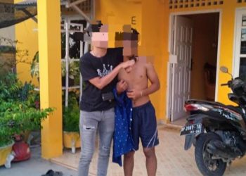 Pelaku F usai Diamankan Personel Unit Jatanras Satreskrim Polresta Tanjungpinang, foto: ist