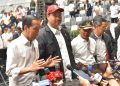 Presiden Jokowi memberikan keterangan pers usai meresmikan Indonesia Arena, di Senayan, Jakarta, Senin (07/08/2023). (Foto: Humas Setkab/Oji)