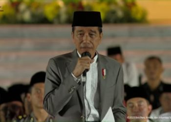 Presiden RI Jokowi Widodo saat mengikuti acara Zikir dan Doa Kebangsaan 78 Tahun Indonesia Merdeka, Selasa (01/08/2023), foto: ist/setkab.go.id