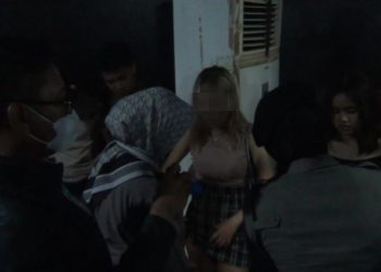 Sejumlah Pelajar saat Terjaring Razia THM di Tanjungpinang, foto: mael/detak.media