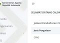 Tampilan web CASN Kemenag, foto: kemenag.go.id