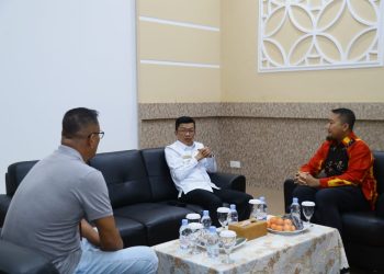Pj Wali Kota Tanjungpinang, Hasan saat bersilaturahmi dengan PLN, foto: doc/detak.media
