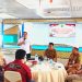 Ketua DPRD Natuna, Daeng Amhar saat memberikan sambutan di acara coffee morning bersama awak media (foto : Zaki/DM)