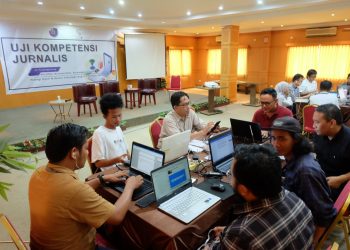 Suasana saat Uji Kompetensi Jurnalis Aliansi Jurnalis Independen, foto: doc/detak.media