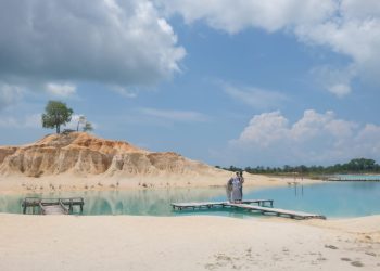 Destinasi Wisata Gurun Pasir Telaga Biru, yang Terletak di Jalan Raya Busung, Kabupaten Bintan, foto: Mael/detak.media