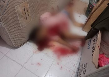 Korban saat Ditemukan Tergeletak di Dalam Rumah Jalan Haji Ungar Tanjungpinang, foto: humas Polresta Tanjungpinang