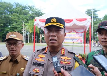 Kapolresta Tanjungpinang, Kombes Pol Heribertus Ompusunggu saat Diwawancarai, foto: Mael/detak.media