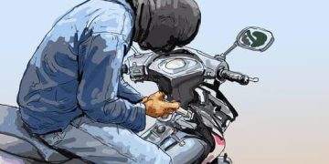 Ilustrasi Aksi Pencurian Motor, foto: net/detik.com
