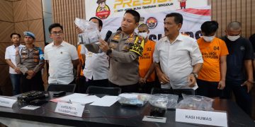 Kapolresta Tanjungpinang saat Melakukan Konferensi Pers Hasil Operasi Antik 2024, foto: Mael/detak.media