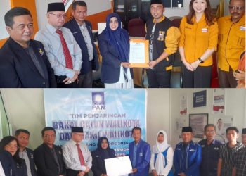 Rahma saat Mendaftar Bakal Calon Walikota Tanjungpinang dari Partai Hanura dan PAN, foto: dok/detak.media