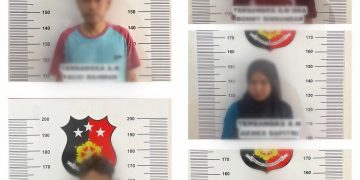 Kelima Pelaku usai Diringkus Satreskrim Polresta Tanjungpinang, foto: Humas Polresta