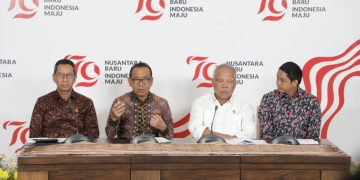 Menteri Sekretaris Negara (Mensesneg) Pratikno dalam Konferensi Pers Bulan Kemerdekaan di Gedung Utama Kementerian Sekretariat Negara, Jakarta, Kamis (01/08/2024). (Foto: Humas Kemensetneg/Faisal)
