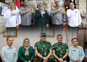Silaturahmi Plt Gubernur Kepri Hj Marlin Agustina bersama Kapolda Kepri dan Danrem 033 WP, foto: ist/detak.media