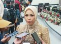 Ratna Dewi usai dilantik Wakil Ketua DPRD Kabupaten Blitar, Senin (14/10/2024).