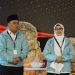 Paslon No. Urut 2 Rini Syarifah dan Abdul Ghoni saat mengikuti debat publik pertama calon Bupati Blitar 2024 digelar KPU, Jumat (18/10/2024).
