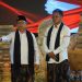 Rijanto (berkopiah) dan Beky saat debat pertama Pilkada 2024 digelar KPU Kabupaten Blitar, Jumat (18/10/2024).