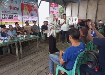 Suasana kampanye pasangan calon Bupati dan Wakil Bupati Natuna nomor urut satu di Pasar Batu Hitam Ranai (foto : ist)