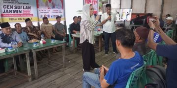 Suasana kampanye pasangan calon Bupati dan Wakil Bupati Natuna nomor urut satu di Pasar Batu Hitam Ranai (foto : ist)