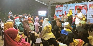 Suasana kampanye Paslon nomor 1 (satu), Cen Sui Lan - Jarmin di Dusun III Air Kijang (foto : ist)