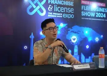 Project Manager FLEI Rulief Harjianto saat melakukan konferensi pers di Jakarta. (ANTARA/HO-FLEI Business Show)