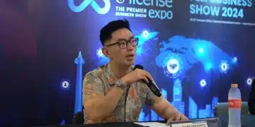 Project Manager FLEI Rulief Harjianto saat melakukan konferensi pers di Jakarta. (ANTARA/HO-FLEI Business Show)