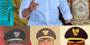 Tampak, foto mantan bupati Natuna, dari kiri bawah, Abdul Hamid Rizal, Daeng Rusnadi, dan Ilyas Sabli (foto : ist)